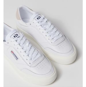 NWT 3843 Court Sneakers White Violet Hushed Avorio